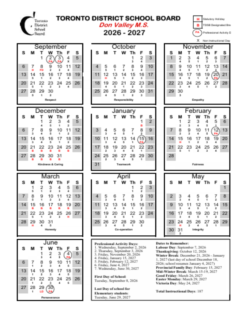 5 Day Calendar 26-27